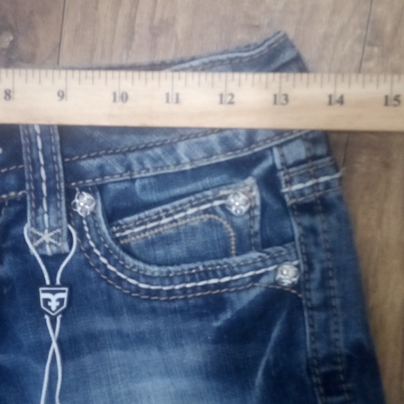 Rock Revival Women's 26 Skinny Noelle Bejeweled Rhinestones Distressed NWT - Picture 11 of 12